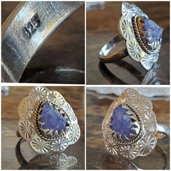 Genuine Natural Tanzanite Ring Size 7 - Picture 5 of 6